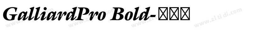 GalliardPro Bold字体转换